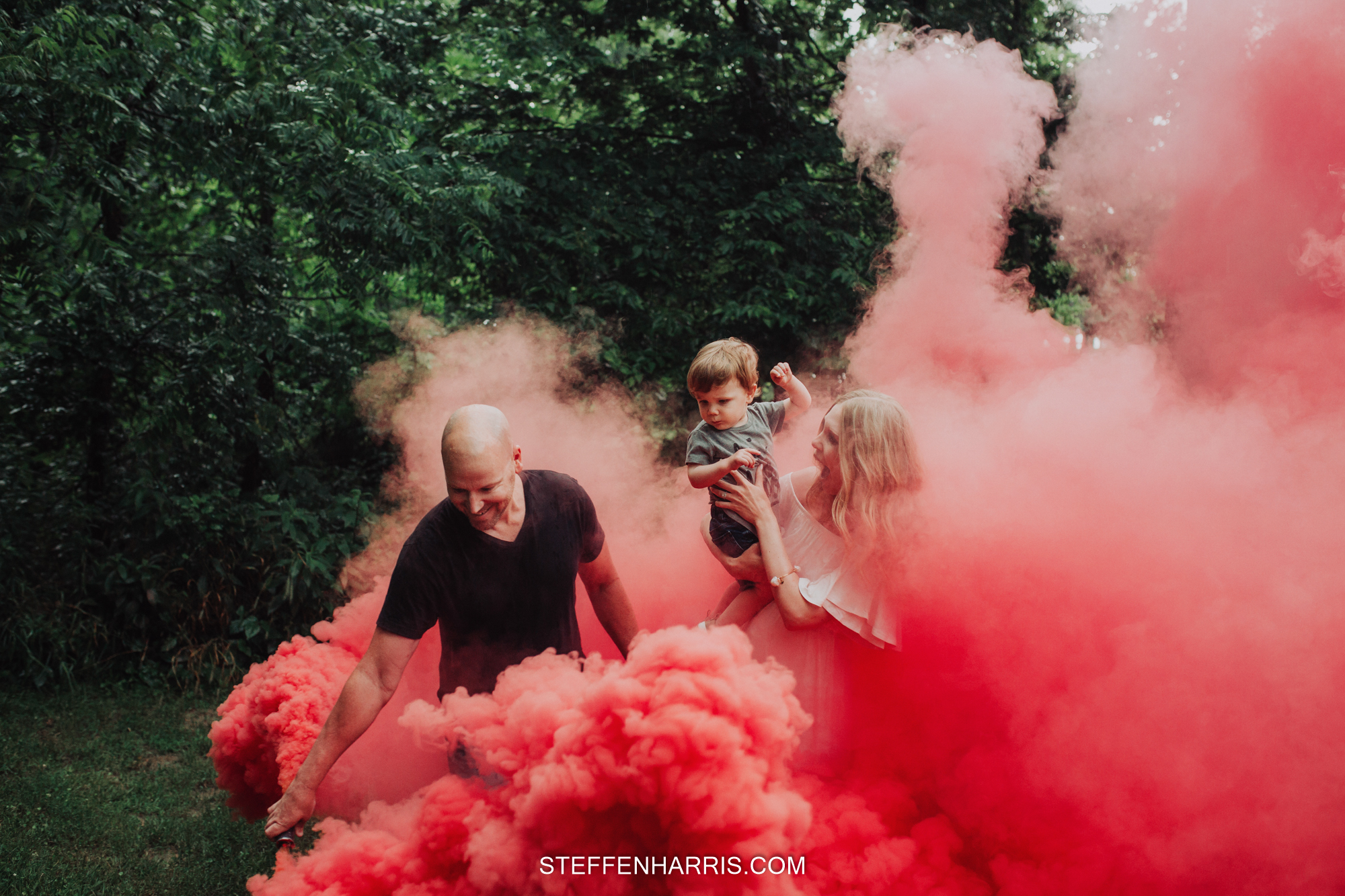 Gender Reveal with Smoke